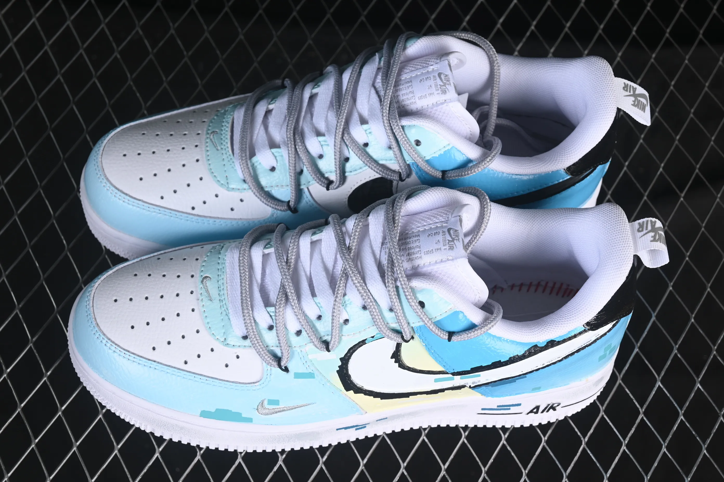 All categories Nk Air Force 1 Air Force series Nk Air Force 1 Low Air Force low-top Nike Air Force 1'07 Low Hand-painted graffiti Video game blues Air Force 1 low-top casual sneakers FB8917-300